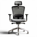 Mesh office chair with adjustable headrest and lumbar support 60 x 60 x 120cm