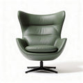 Leather accent chair in green suitable for modern living rooms 80 x 70 x 100cm