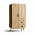 Wooden wardrobe with three drawers and two doors 80 x 40 x 180cm
